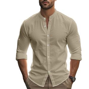 Social <strong>Dress</strong> Chinese Plain <strong>Boss</strong> Breathable Business Work Shirt - Product Image 5