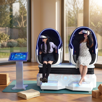 9D Egg Chair Motion VR Theatre Chair Experiencia de realidad virtual usada para interiores y exteriores Metal y material plástico