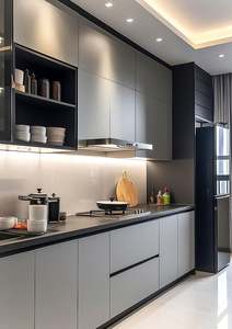 Precio de fábrica Armarios de cocina completos Juego de muebles Diseño de gabinetes de cocina personalizados modernos - Product Image 5