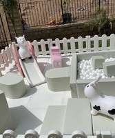 Wahana Permainan Air Tema Kartun Pink Musim Panas untuk Anak Usia 3-6 Tahun, Ramah Lingkungan, Taman Hiburan Air untuk Hotel Resor