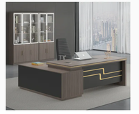 Meubles de bureau modernes chinois, table de bureau en bois en forme de L, table de direction, mobilier de bureau en mélamine, bureau de direction pour le bureau