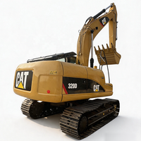 Excavatrice sur chenilles d'occasion Cat 320D, 20 tonnes, moteur C6.4 d'origine, faible nombre d'heures, pelle hydraulique, excavatrice 320D pour Caterpillar