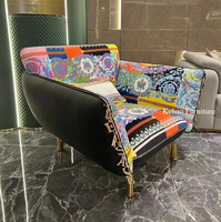 Ensemble de chaises de salon de style italien, canapé lounge rembourré, canapé d'appoint moderne en cuir pour salle d'attente, mobilier design