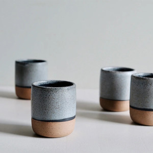 New Arrival đôi màu sắc thiết kế mini Espresso Cà Phê Trà Mug Matte đồ đá Mug mà không cần xử lý - Product Image 1