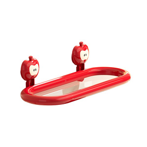 Support mural de rangement à ventouse ovale 50x30cm pour salle de bain, drainable, sans perçage - Product Image 4