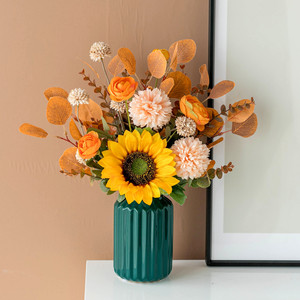Arreglo de Flores Artificiales de Seda de 10cm-30cm para Decoración del Hogar, Sala de Estar y Mesa de Comedor - Product Image 2