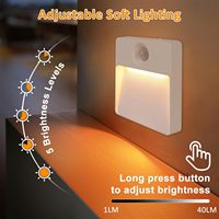 Produits Tendances 2026 : Veilleuses LED Intelligentes Sans Fil RGB à Changement de Couleur avec Capteur de Mouvement pour Lit, Mini Carrées, à Piles, à Intensité Variable