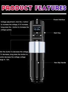 Stylo professionnel de <span class=keywords><strong>machine</strong></span> de tatouage de batterie <span class=keywords><strong>sans</strong></span> <span class=keywords><strong>fil</strong></span> de stylo de tatouage de P.M.U pour la vente bon marché - Product Image 3