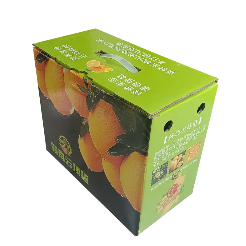 Vente en gros Boîte d'emballage de fruits pour aliments Boîte cadeau ondulée de couleur portable Boîte cadeau cerise Carton ondulé