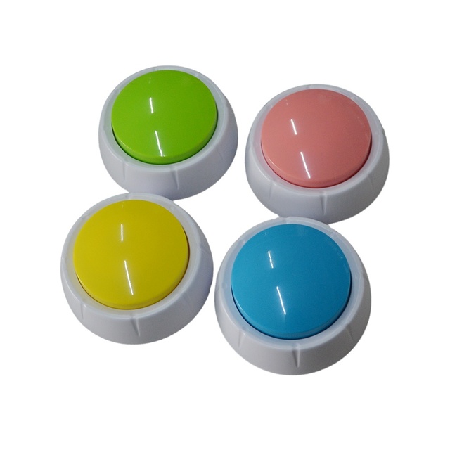 Wholesale Factory Eco-Friendly Plastic Recording Talking Button Interactive Training Battery Operated Cartoon Promotional Toy