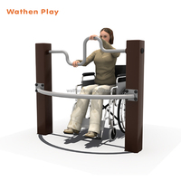Équipement de fitness extérieur en acier galvanisé de haute qualité pour personnes handicapées, durable pour l'entraînement en fauteuil roulant résistant