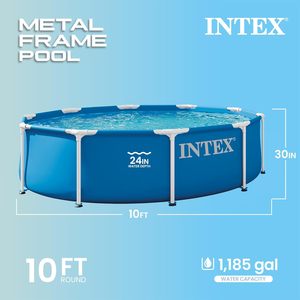 <span class=keywords><strong>Piscine</strong></span> hors sol <span class=keywords><strong>Intex</strong></span> avec structure métallique 10 pieds x 30 pouces avec pompe |   Cartouche filtrante 28201EP 330 GPH incluse - Product Image 2