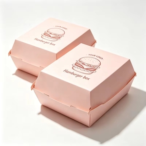 Boîte à hamburger empilable et étanche avec impression personnalisée pour les restaurants de hamburgers, poulet frit, pizzas, emballages à emporter - Product Image 4