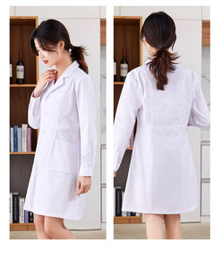 Abrigos de laboratorio para mujer, abrigos de laboratorio de manga larga con cierre a presión profesional, médicos de laboratorio, científico loco - Product Image 4