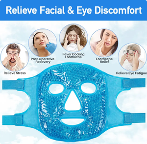 Nóng và lạnh trị liệu gel Bead đầy đủ mặt nạ trên khuôn mặt freezable và lò vi ba vải trở lại mặt nạ cho phục hồi chức năng Nguồn cung cấp - Product Image 2