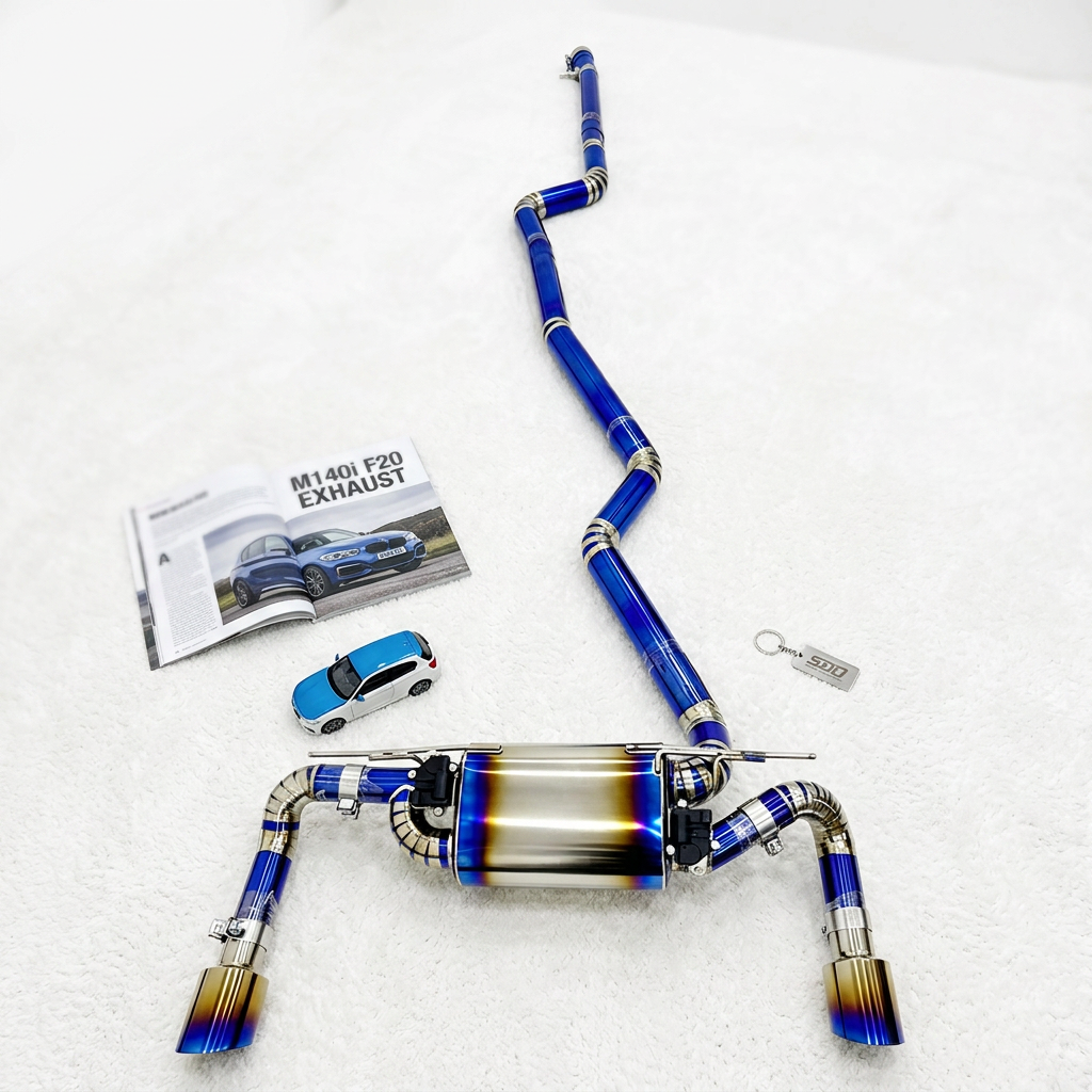 VantaFlow Titanium Catback Exhaust Fit for BMW M140 M140i F20 B58 3.0T 2017-2019 Valvetronic Muffler Burnt Blue