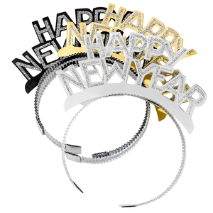 Accessori per Festa di <span class=keywords><strong>Capodanno</strong></span>, Cerchietti in Alluminio 'Felice Anno Nuovo' per Feste di Fine Anno - Product Image 6