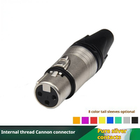 Connecteur XLR Femelle 3 Broches pour Microphone Audio, Adaptateur de Câble Cannon pour Table de Mixage, Haut-Parleur, Scène, Studio, Équipement d'Enregistrement