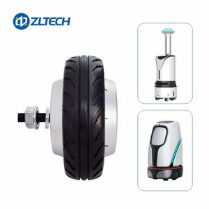 หุ่นยนต์ล้อไฟฟ้า5นิ้ว24V 270รอบต่อนาที<span class=keywords><strong>3N</strong></span> โหลด60kg 5A 4096 PPR ไร้แปรงถ่านมอเตอร์เซอร์โว DC ฮับพร้อมยางยางล้อ - Product Image 6
