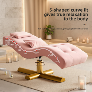 Fauteuil de soin du visage et table de <span class=keywords><strong>massage</strong></span> incurvée YS-0906N pour salon de beauté moderne, lit de beauté pour les cils - Product Image 5