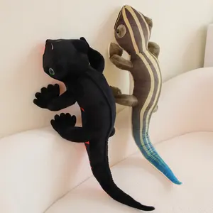 Popular Big Size Real Life Lizards Plush Toy Realistic Soft Reptiles Chameleon Simulation Geckos Stuffed Toys Doll