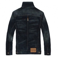 Usine OEM Veste en jean tendance de haute qualité pour hommes Veste en jean à fermeture éclair et manches longues