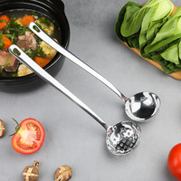 Outil de cuisine en acier inoxydable 304 Louche à soupe Louche à fente Grande cuillère à soupe Cuillère à fente Outil de cuisson