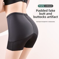 Culotte Gainante Femme Taille Haute Sans Couture Effet Pêche Remonte-Fesses Remplissage Hanches Faux Fessiers Maintien Ferme Style Sexy Sécurité