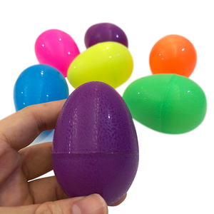 Plastic Easter Eggs Surprise Toys Colorful Assortment Bright Empty Shells, Crafts Basket Stuffers for Party Hunt Games