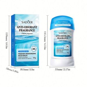 Desodorante herbal unisex Sadoer en barra, aroma refrescante, fácil absorción, fragancia duradera, bálsamo desodorante corporal antiolor. - Product Image 6