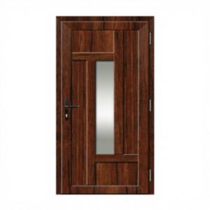Línea de Chocolate |   Puerta Moderna de PVC Marrón Oscuro con Acabado Brillante, Apertura Horizontal para Baño y Cocina - Product Image 1