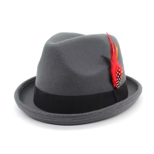 2024 uomo di moda bavarese birra ragazzo cappello Jazz Oktoberfest tedesco accessorio in maschera Festival birra piuma cappello Fedora - Product Image 2