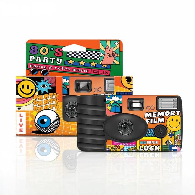 Full-Frame Single Use Film Camera "Memory FILM" Illustrated Edition Disposable Point and Shoot Camera Color 27 Shots Fun Mini