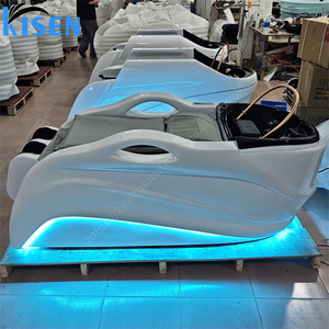 Fauteuil de lavage électrique KISEN pour salon de coiffure, avec dossier et repose-jambes réglables, fonction massage, pour barbier professionnel, institut de beauté et spa. - Product Image 5