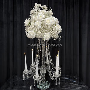 Grand lustre en cristal de haute qualité avec plusieurs bras pour les fournitures de mariage, décoration de table, centre de table - Product Image 6