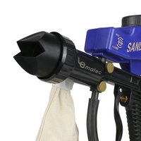 Pistolet de sablage pneumatique Lematec 90-150 PSI 7 SCFM sans poussière avec sac de rangement pour l'élimination de la rouille et de la peinture