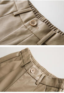 <span class=keywords><strong>Shorts</strong></span> in <span class=keywords><strong>Ecopelle</strong></span> Tinta Unita all'Ingrosso per Donna, Moda Streetwear Primavera Estate Autunno - Product Image 5