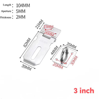Loquet de serrure de porte, 4 pouces sus 304 fermoir de cadenas en acier inoxydable loquet de serrure de moraillon, cadenas de serrure de charnière avec vis pour portes
