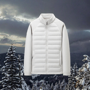 เสื้อแจ็คเก็ตผู้ชายสไตล์ใหม่สำหรับฤดูหนาว คอตั้ง ผ้าถักหนา แขนยาว แฟชั่น อุ่นสบาย ลำลอง ซิป ปิด ผ้าใยสังเคราะห์ 95% ไม่หดตัว - Product Image 3