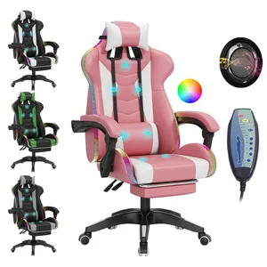 Silla de juegos de soporte lumbar de alta calidad personalizada de fábrica, reposabrazos, silla de oficina grande y alta