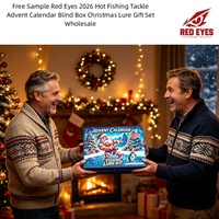 Échantillon Gratuit Red Eyes 2026 Calendrier de l'Avent de Pêche Tendance Boîte Mystère Ensemble Cadeau de Noël de leurres de pêche Vente en Gros