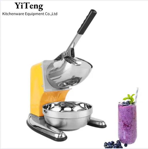 Commercial Portable Stainless Steel Ice Crusher Manual Ice Shaved Machine Colorful Ice Crusher