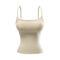 Prix de gros et personnalisable : Débardeur sexy ajusté pour femme avec coussinets amovibles, dos nageur push-up, dissimule les poignets des bras