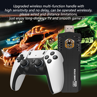 X8 Pro stik permainan 4K 64G 30000 + Game Retro Emuelec 4.5, Gamepad nirkabel 40 + emulator TV konsol permainan N64/PSP/SNES