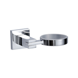 Walter Chrome Square Bath Hardware Set 6 Piece Wall Mounted Towel Ring Toilet Paper Holder Soap Dish Hair Dryer Holder - Product Image 4