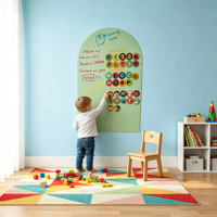 Tableau magnétique personnalisé UCI, autocollant effaçable interactif, autocollants pour tableau blanc avec matériau en polyester pour usage domestique