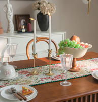 Chemin de table en macramé floral vintage style campagnard - Polyester/Coton lavable et durable, élégance minimaliste pour la décoration de la maison et de mariage