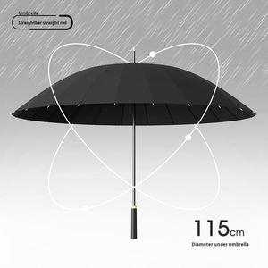 Parapluie de golf YH-H 24 baleines de haute qualité, ouverture automatique, couleur unie, coupe-vent, personnalisable en usine - Product Image 4