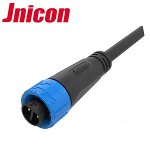 Jnicon 2 3 pin led light waterproof wire to wire circular connector with quick connection