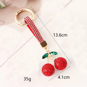 Lussuoso portachiavi con diamanti pieni di diamanti intarsiati con messaggio di benedizione borsa di moda ciondolo portachiavi per auto vendita diretta in fabbrica - Product Image 2